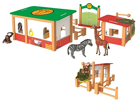 Crivit PLAYTIVE Holz Zoogehege FÜR KLEINE Farmer MIT ABNEHMBAREN DÄCHERN OVP * NEU *