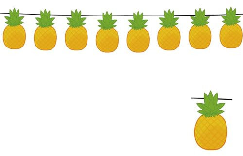 PARTY DISCOUNT NEU Girlande Ananas aus Pappe, ca. 3m