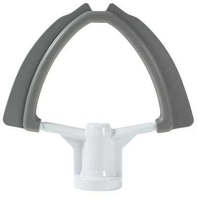 BUBOSPER Batteur à bord flexible de 3,5 l pour mixeur vertical KitchenAid, palette de mixage plate de 3,5 litres, avec grattoir à bord flexible en silicone.