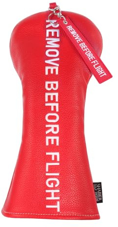SHABIER Couvre-tête de golf rouge avec design à retirer avant le vol pour club de driver