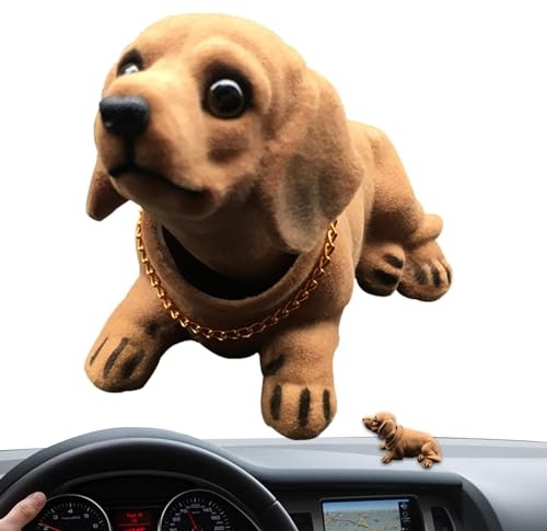 Tedious Hund mit schüttelndem Kopf für, Wackelkopf für das Armaturenbrett - Wackelkopf-Spielzeug, Armaturenbrett-Dekoration, Wackelköpfe - Lustige Hundefigur, Autodekoration für den Schreibtisch,