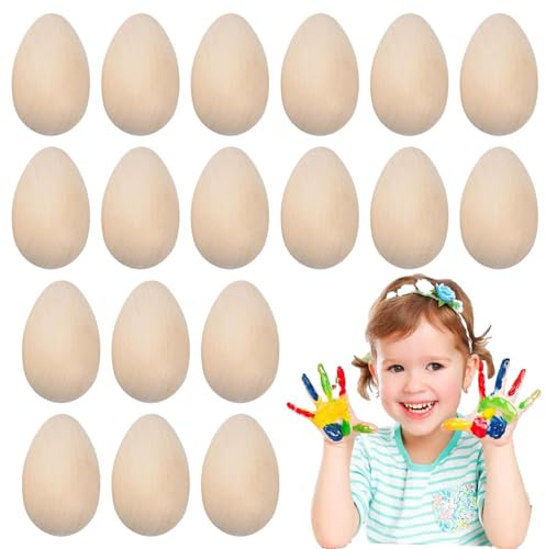 Unlackierte Ostereier aus , unlackierte Holzeier, Ostereierfarbe und