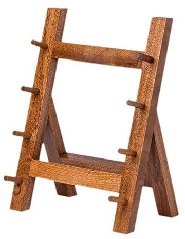 Milageto Portaoggetti per coltelli Porta coltelli da Cucina Espositore per coltelli Espositore per coltelli in Legno per Cucina Negozio Tavolo da Pranzo, Marrone 4 Strati