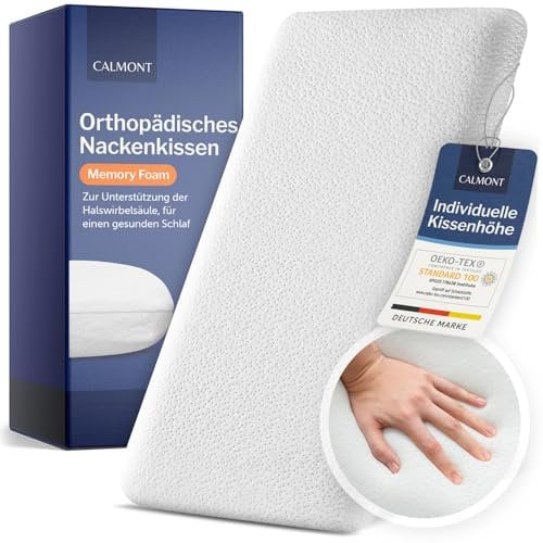 CALMONT - Orthopädisches Kissen I Memory Foam Kissen I Ergonomisches Kopfkissen I Kopfkissen (Höhe: 6 cm)