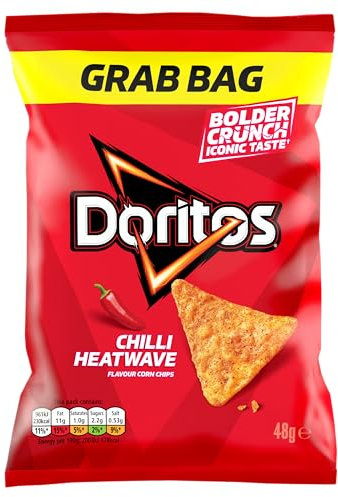 Doritos Chilli Heatwave Tortilla Chips Grab Bag Crisps 48g (Case of 24)