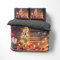 FEBE 3D Bettwäsche Elf Weihnachten Bettbezug-Set 135x200 + Kissenbezug 80x80 cm Wendebettwäsche 2 Teilig mit Reißverschluss Mikrofaser Winterbettwäsche Duvet Cover