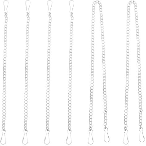 Aiyraa 6 Pcs Hanging Chain with Silver Picture Hooks for Sun-Catchers Lanterns Planters Wind Chimes Hanging Chain with Snap Clips Door Sign Hanging Chain Flower Pot Hanger NUOBESTY 6pcs Tag Chain Su