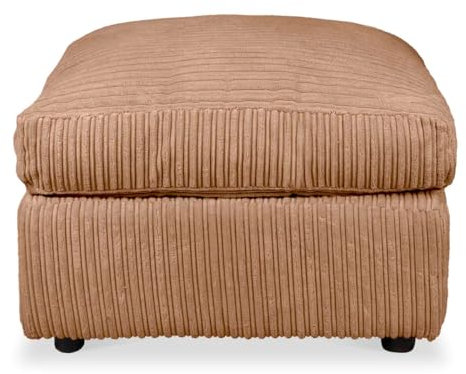 Grand repose-pieds canapé d'angle en tissu velours côtelé APK1415