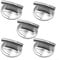 Gas Hob Knob, 5Pcs 74007733 Gas Stove Knob Locks Replacement Knob Cover Silver Gas Oven Cooktop Control Knobs For Kitchen