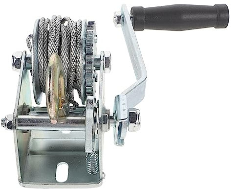 Verricello Elettrico, Verricello a mano Verricello for rimorchio Piccolo rimorchio Verricello manuale 500LBS con cavo in acciaio da 7 m for auto, lavori domestici, movimentazione merci,per garage, ma