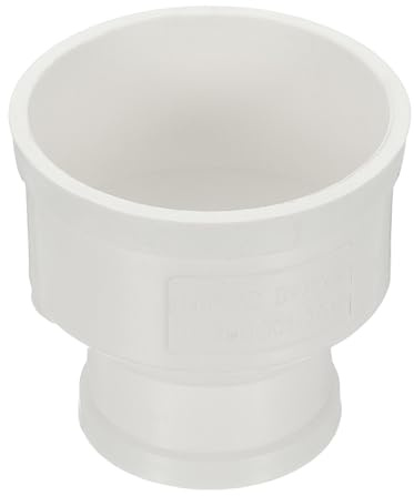 PATIKIL 3 to 2 Duct Reducer, PVC Pipe Increaser Adapter Ducting Airflow Tube Pipe Fitting for DWV (Drain, Waste and Vent) Ventilation Ducting, White | Pipe Fitting for DWV (Drain, Waste and Vent) Ventilation Ducting, White