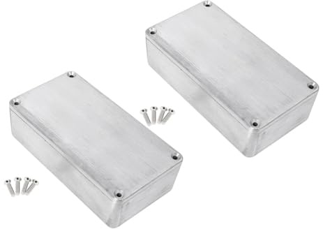 Wzxksoac Musical Instrument Kit 1590B Guitar Effects Enclosure with Screws Aluminum Effects Pedal Replacement Box