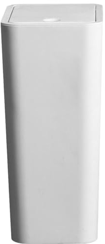 Housoutil Poubelle en Plastique Couvercle 30 Litres Design Moderne pour Chambre et Salon Résistante et Fonctionnelle