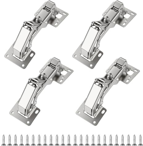NUTKIT 4pcs 170° Grado Bisagras Automática,Con Tornillos