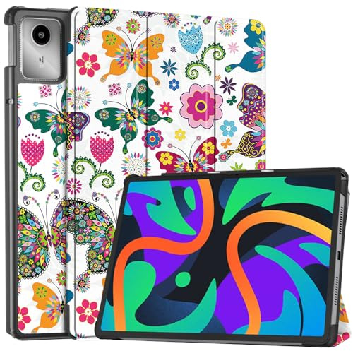 Techsuit für Lenovo Tab M11 Hülle mit 360 Schutz, Verstellbarem Ständer, Mikrofaser Innenfutter, Schlankem Design, Anti Fingerabdruck, FoldPro Series, PU Leder, Schmetterling