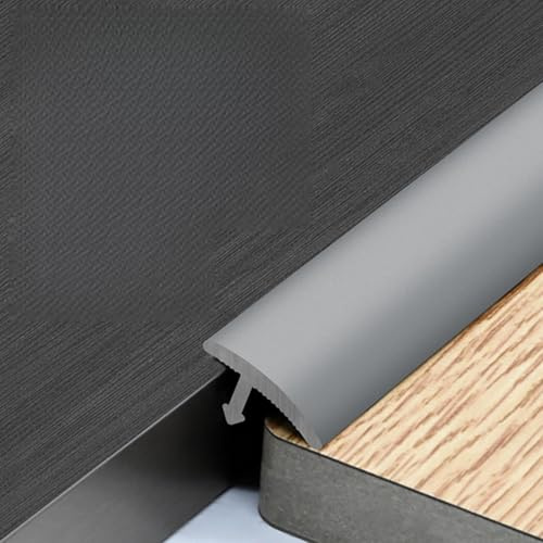 Coayuou Aluminium Transition Profile for Laminate Floor, Height Adjustment Profile, Door Threshold 90 cm, Pack of 3, Ramp Height 0-6 mm, for Living and Business Premises (Grey, 18 mm)