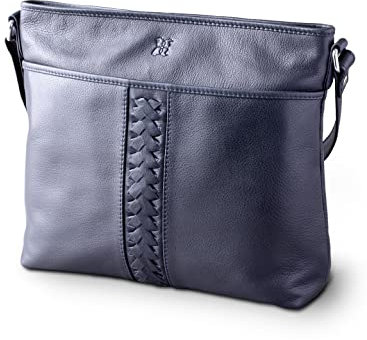 Lakeland Leather Farlam Crossbody Handbag for women in Navy Blue