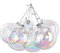 Bolas Redondas de Cristal Iridiscente para árbol de Navidad, 6 x 8 cm, decoración