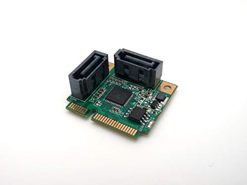 Computer Distrikt Karte CONTROLEUR Mini PCI Express (Mini PCI-E – MiniPCIe) – 2 Ports SATA III (SATA 3) Raid – Chipsatz ASM 1061R
