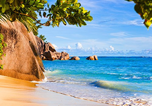 PICSonPAPER Poster Traumstrand, 100 cm breit x 70 cm hoch, Dekoration, Kunstdruck, Wandbild, Fineartprint, Strand, Meer, Landschaft, Natur, Premium Qualität