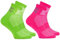 Rainbow Socks - Niño Niña Deporte Calcetines Antideslizantes ABS de Algodón - 2 Pares - Rosa Verde - Talla 30-35