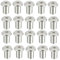 sourcing map 20pcs M6x12mm Niet Innensechskant Einsatzmutter Schraubenpfosten vernickelt