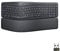 Logitech ERGO K860 Split Wireless Keyboard for Business - Ergonomic Design, Secured Logi Bolt Technology, Bluetooth, Globally Certified, Windows/Mac/Chrome/Linux, QWERTY UK English Layout - Grey