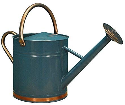 9 Litre Selections Heritage Blue & Copper Metal Watering Can with Rose