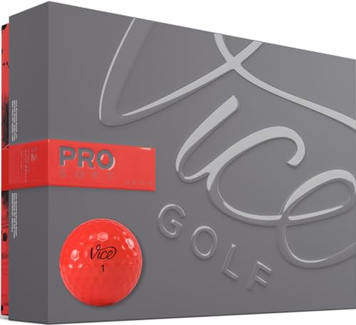 Vice Golf Pro Soft 2020 | 12 Golf Bälle | Eigenschaften: 3-Piece Cast Urethan, weiches Schlaggefühl, hohe Ballflugstabilität | Mehr Farben: Weiß/Neon Lime | Profil: Für anspruchsvolle Golfer