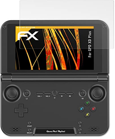atFoliX Panzerfolie kompatibel mit GPD XD Plus Schutzfolie, entspiegelnde und stoßdämpfende FX Folie (3X)