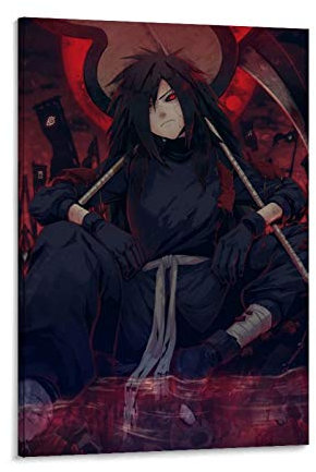 YZLI Anime-Poster Naruto Uchiha Madara, Kunstdruck auf Leinwand, 30 x 45 cm