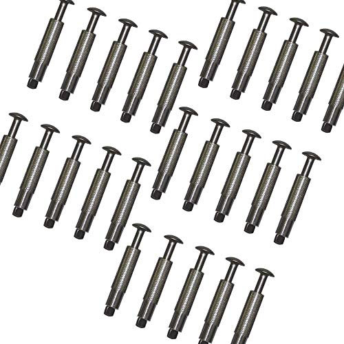 PisciHogar Tornillo de Anclaje para Lona, cobertor de Piscina. 100% INOX (Acero-Aluminio) y escamoteable MONOBLOC. Pack de: (25 Uds)