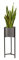 LIFA LIVING Schwarz-Grauer Pflanzenständer aus Metall, Moderner Blumenständer für Innen, Schöner Blumenhocker im Industrie Design, 70 cm hoch, Ø 25 cm