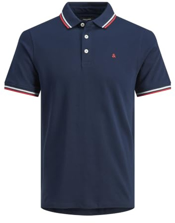 JACK & JONES Mens Jjepaulos Polo Noos Ps T-Shirt, Blazer Navy, L UK