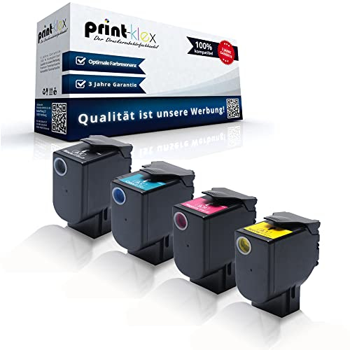 4X Print-Klex Alternative XL Tonerkartuschen Kompatibel für Lexmark MC 2325 adw MC 2425 adw MC 2535 adwe MC 2640 adwe C2320K0 C2320C0 C2320M0 C2320Y0 BKCMY - Office Plus Serie