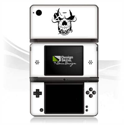 DeinDesign Skin kompatibel mit Nintendo DSi XL Folie Sticker Totenkopf Moji YouTube