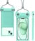 wellhouse Universal Waterproof Phone Pouch with Lanyard Cell IP8X Diving Outdoor Beach Floating Underwater 7.0'' Lovely Case Dry Bag 3D Seamless HD TPU Dustproof Touch for iPhone Mew (Crystal Mint)