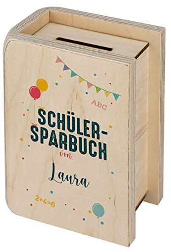Striefchen® Spardose zur Einschulung mit Aufdruck Schülersparbuch