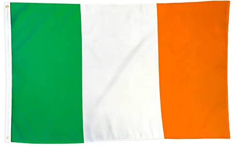 150x90cm Ireland Flagge, Irische Fahne mit 2 Metallösen für den Innen- und Außenbereich, Irische Nationalflagge in leuchtenden Farben, dekoriert bei Sportveranstaltungen, Partys, Paraden