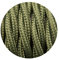 10M Pendant Lamp Flex Cord, LEDSone Vintage 3 Core Army Green Colour Twisted Electric Cable Fabric Covered Wire Italian Braided 0.75 mm Electrical Cable Flexible Wire for Lighting Other Appliances