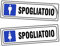 EVM SPOGLIATOIO UOMO + DONNA Eticchetta Segnaletica Targhetta in PVC morbido Adesivo impermeabile Porte Locali Ufficcio 21x6cm 2pz