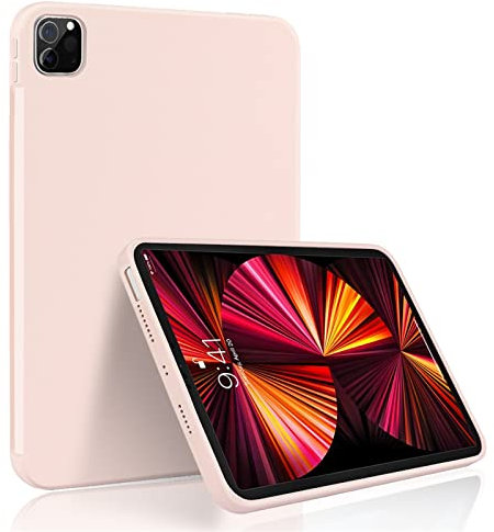 HAODEE 2022 Originale Silicone Liquido Per Custodia iPad Per iPad Pro11 Pro12.9 2020 2021 Cover Per iPad Mini6 Custodia Per 2020 Air 4 10.9 (Colore: Rosa, Dimensioni: 2020 2021 Pro 12.9)