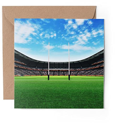 1 x Grußkarte (Fotoeinsatz) – Rugby Pitch RFC Stadium – blanko Geburtstagsfeier Jahrestag #16367