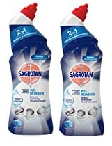 Sagrotan WC-Reiniger Ozeanfrische – 2in1 Reinigungsmittel mit Antischmutzfilm für langanhaltende WC-Frische – 2 x 750 ml