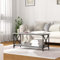 Higsose Wohzimmer Couchtisch 100x45x45 cm Wohnzimmertisch Holz Couch Tischchen Sofatisch Modern Couchtisch Angebot Coutschtische Einfach Tisch FüR Wohnzimmer Coutisch Industrial Grau Sonoma