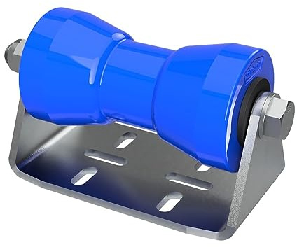 SUPROD Polyurethan Kielrolle mit Halter B Sliprolle Bootstrailer Sliphilfe verzinkt