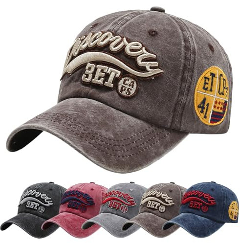 Baynetin Baseball Kappe Baseballmütze Unisex Einstellbare Retro Baseball Hut, Baumwolle Sommerhut Sonnenhut Sportlicher Verstellbar Sonnenschutz Draußen Basecap (Braun)