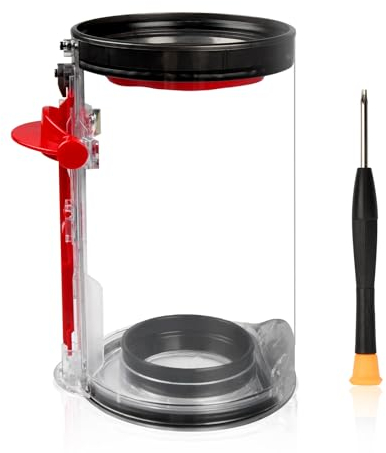 Staubbehälter für Dyson SV12 V10 Staubsauger, großer Mülleimer 969509-01 (H19,8cm × D11,5cm)
