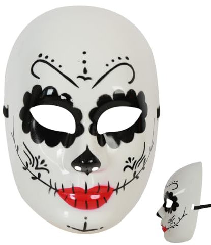Fries Demi-masque d'horreur pour Halloween, Dia de los Muertos ou événement