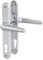 Bwintech 1 Set Silver Anodised UPVC Door Handle Set Stainless Steels 304, 92mm Backset, 210mm Screw Hole Distance, 243mm Plate Length Front Door Handles for UPVC Door